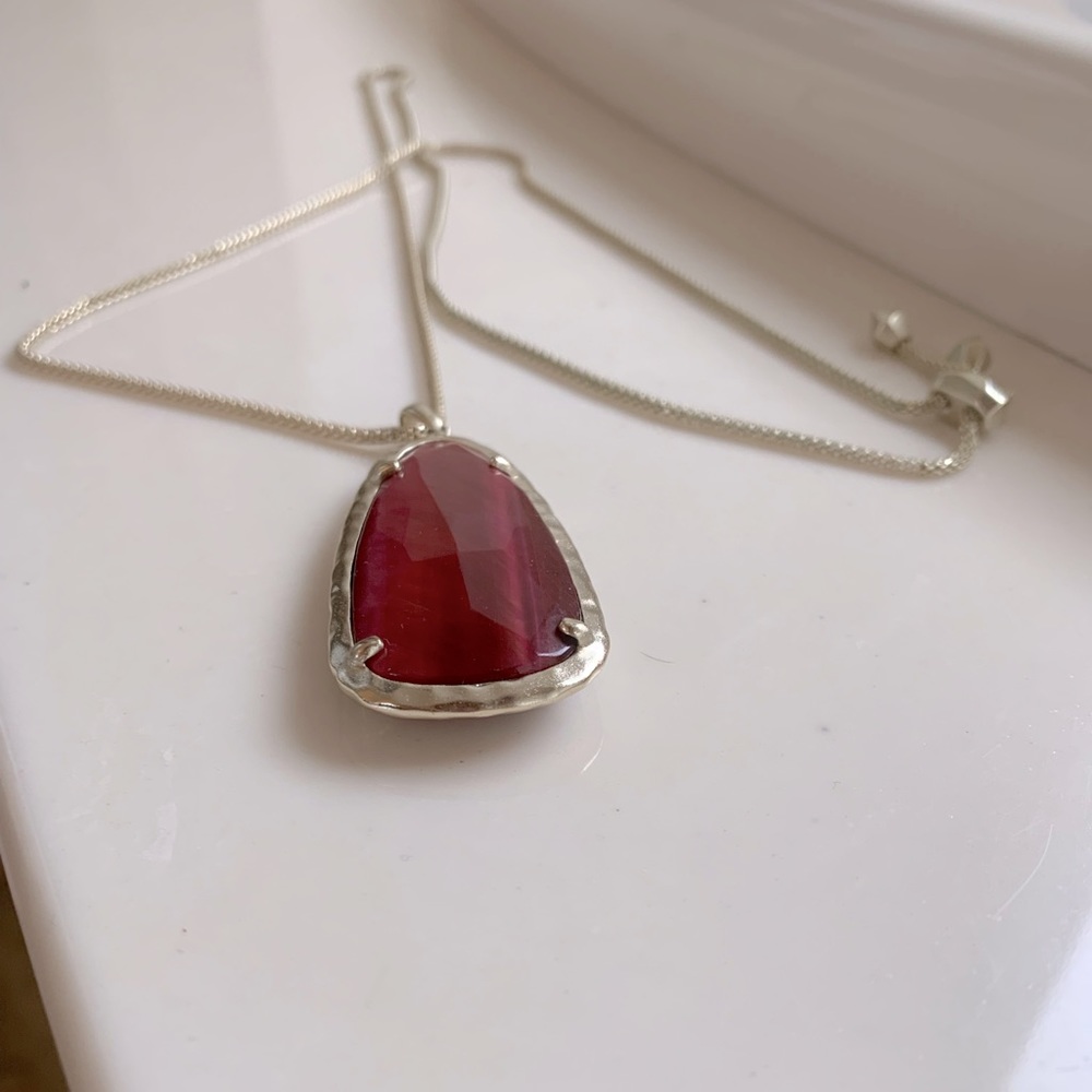 Kendra Scott Necklace with Ruby Red Stone